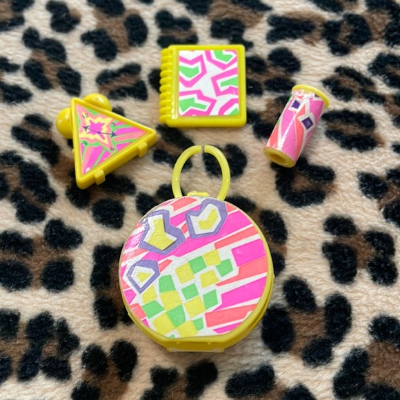 Barbie Other - BARBIE Doll 💕 Accessories Lot Vintage 90s Neon Yellow Purse Mini 1990's Toys